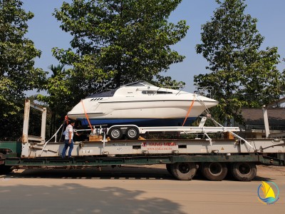 Handing Over the Sealine S24 Yacht Imported from Germany to a Customer in Binh Duong - Experience European Standards