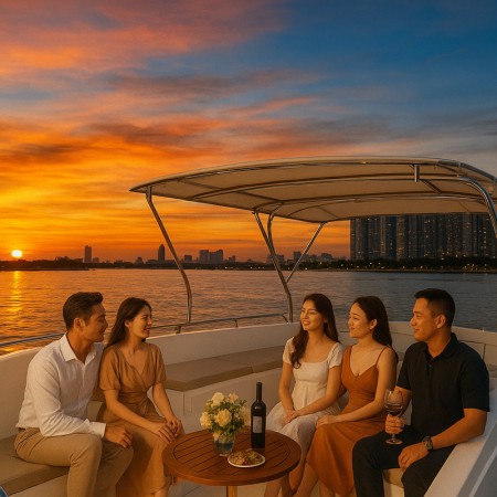 Ho Chi Minh City Cruise Tour - 2-Hour Sunset Experience on Saigon River with 15-Person Cruise Ship